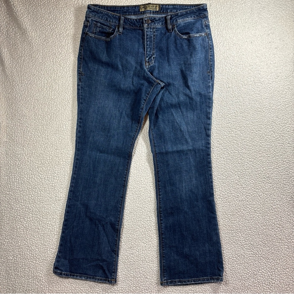 OND Old Navy Denim Just Below Waist Curvy Boot-Cut Stretch 14 R Women Blue Jeans